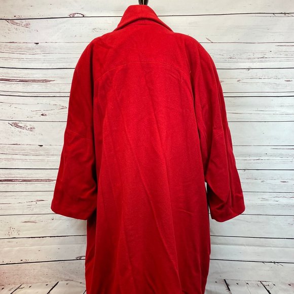 Andrea Behar Long Red jacket Overcoat OSFA - Picture 6 of 9